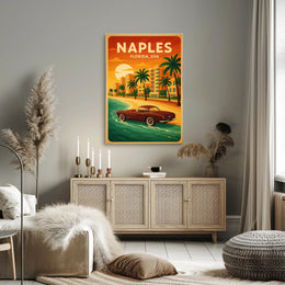 Naples Florida Vintage Travel Poster