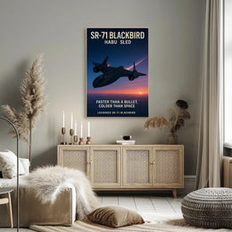 SR-71 Blackbird Vintage Aviation Cold War Military Poster
