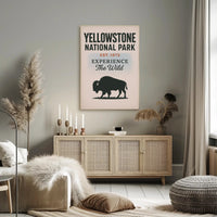 Yellowstone National Park Experience the Wild Poster PosterGoat