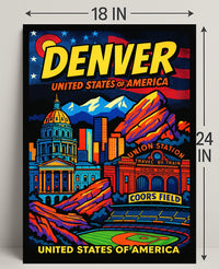 Denver United States of America Poster PosterGoat