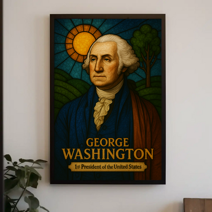 George Washington First President Portrait Travel Poster