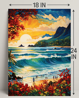 Tropical Sunset Serenity Poster