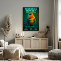 Proboscis Monkey Borneos Pristine Marvel Poster