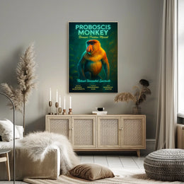 Proboscis Monkey Borneos Pristine Marvel Poster
