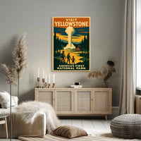 Visit Yellowstone Americas First National Park Poster PosterGoat