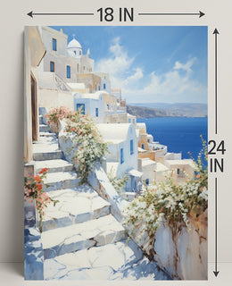 Serene Mediterranean Pathway Poster
