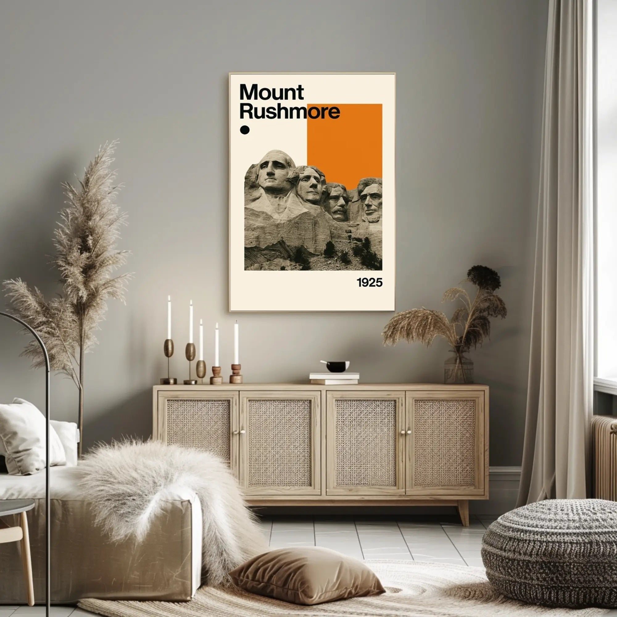 Mount Rushmore Landmark Art Print: Historical or Presidential Poster
