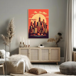 Vibrant Urban Skyline Poster