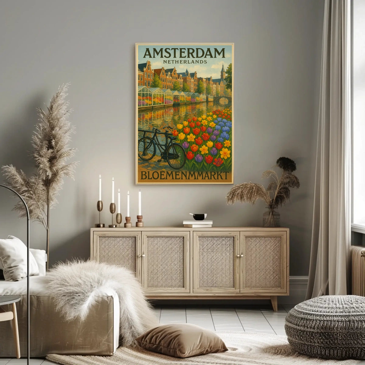 Amsterdam Bloemenmarkt Poster