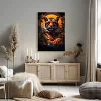 Exotic Tiger in Sunglasses Animal Poster