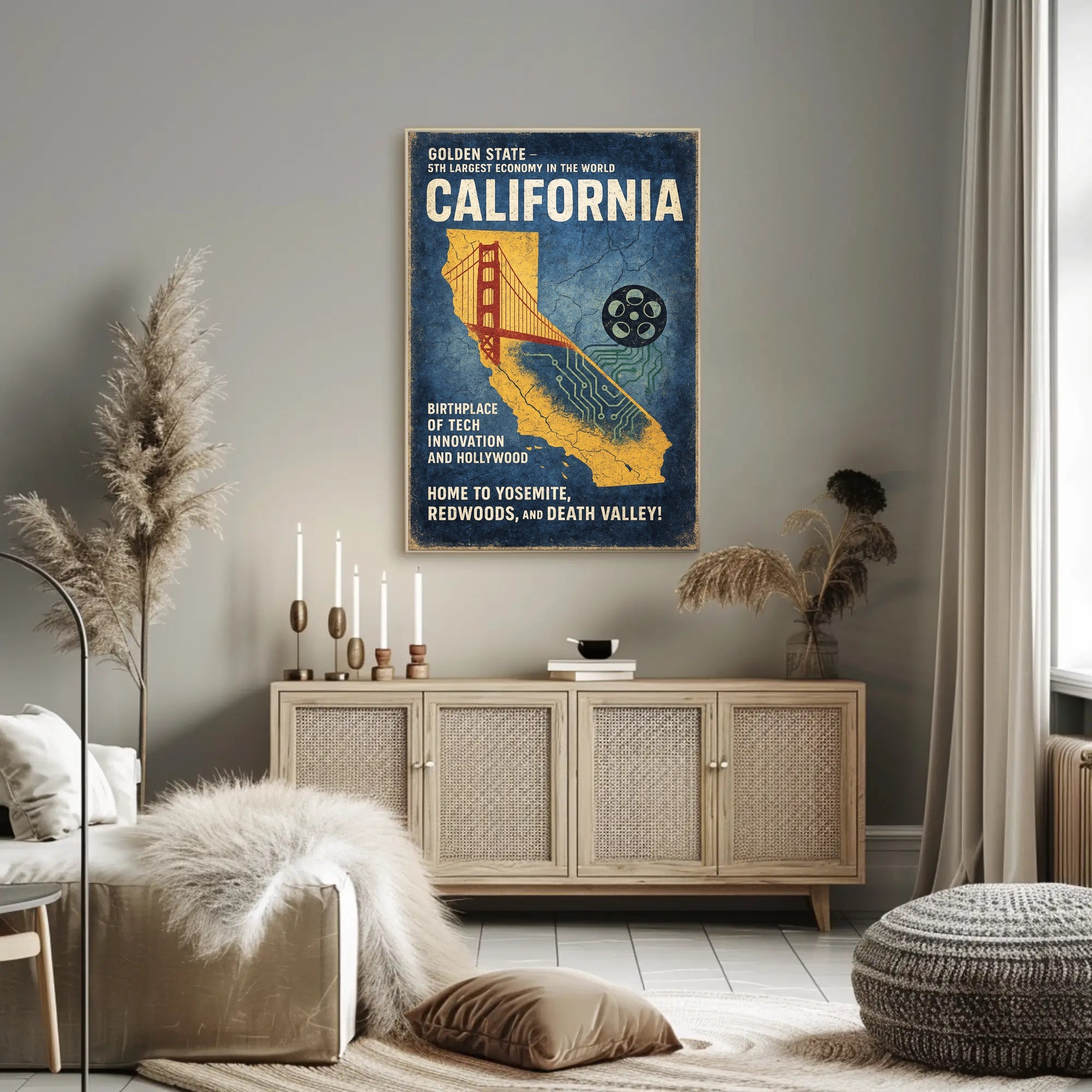California The Golden State Poster