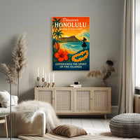 Discover Honolulu Where Aloha Lives Poster