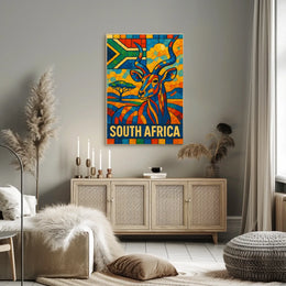 South Africa Vibrant Wildlife Poster
