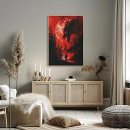 Mystical Egyptian Crow Art Poster with Geometric Patterns PosterGoat