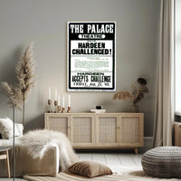 Hardeen Challenge Palace Theatre Bath Historical Poster