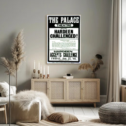 Hardeen Challenge Palace Theatre Bath Historical Poster