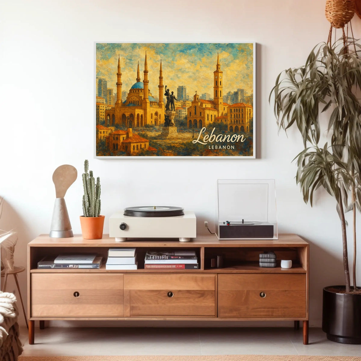 Lebanon Architectural Splendor Mediterranean Cityscape Heritage Photography Realism Art Nouveau Poster