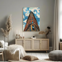 Abstract Futuristic Elements Art Poster