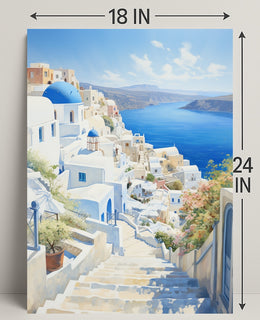 Serene Santorini Poster