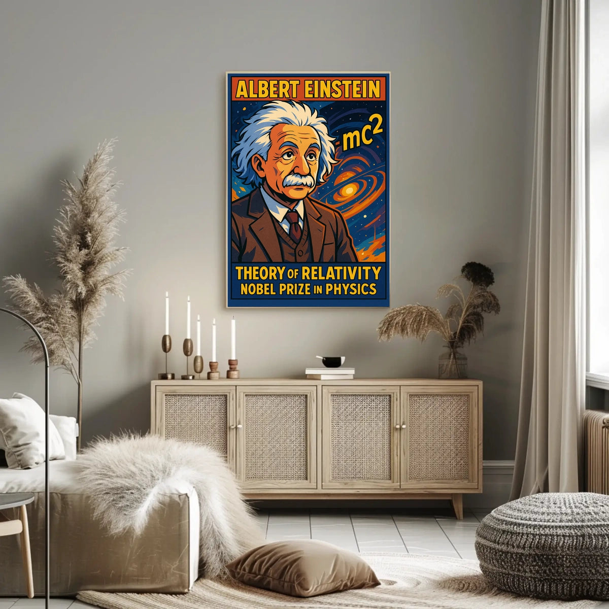 Einstein Relativity Collectors Vintage Poster