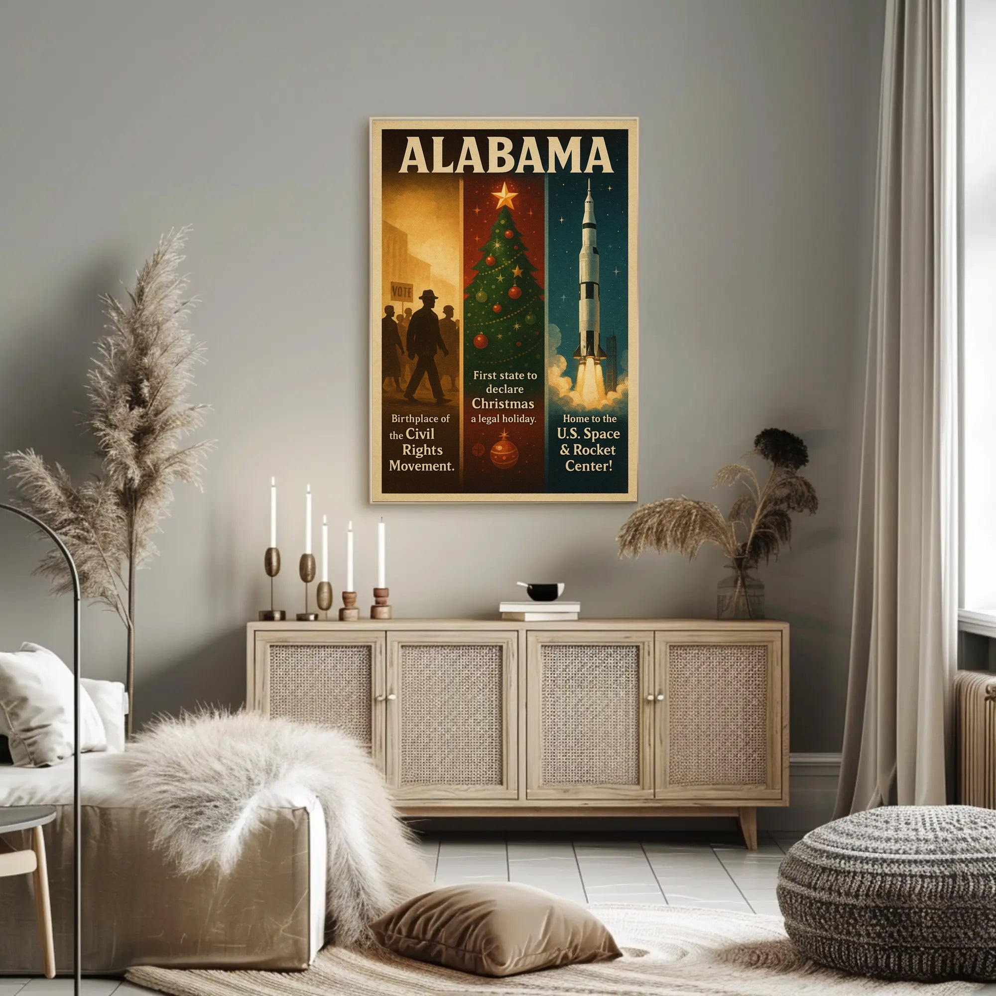 Alabama A State Of Historical Poster