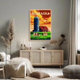 Nebraska Farm Scene Poster
