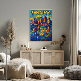 San Diego Skyline Poster