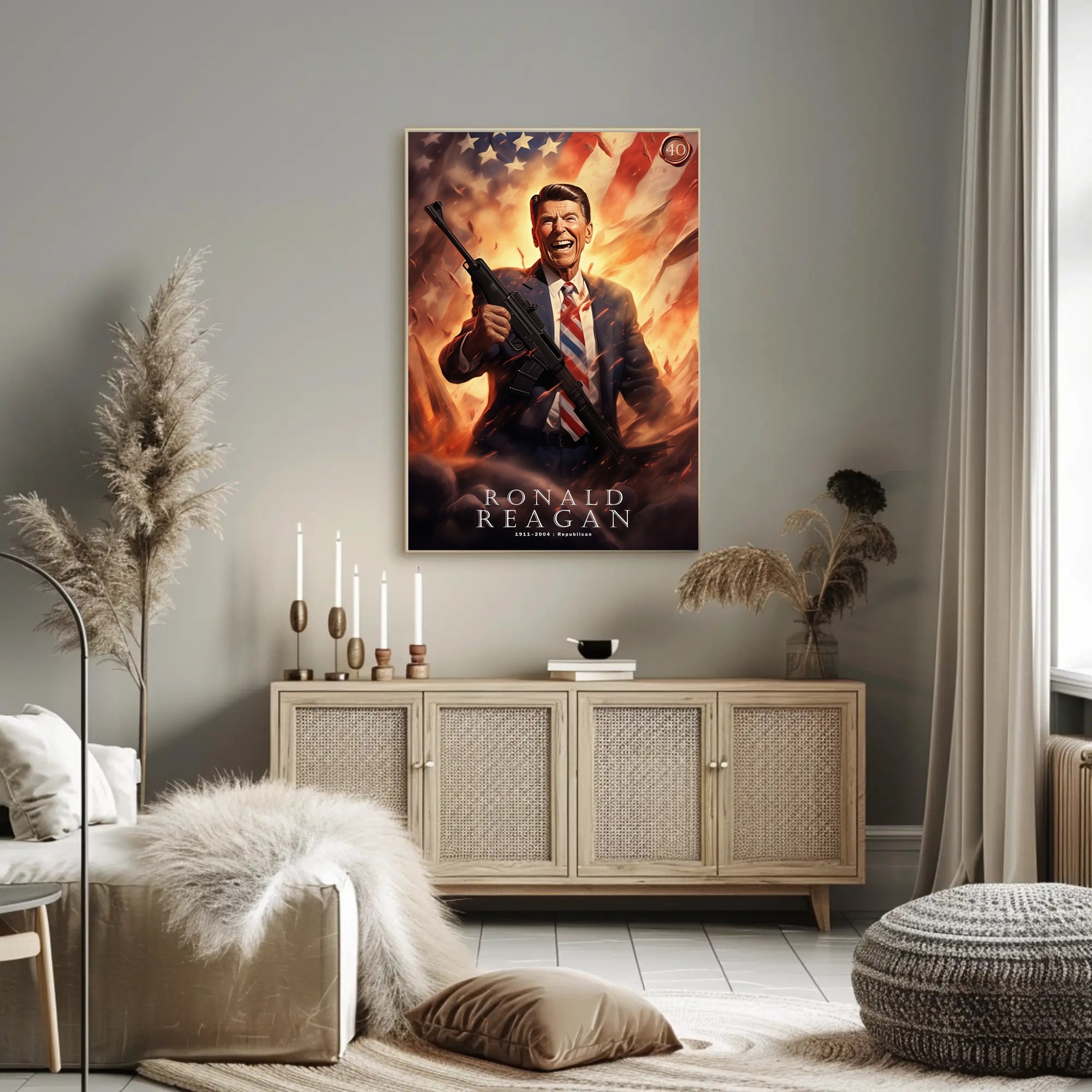 Ronald Reagan: A Patriotic Tribute Poster