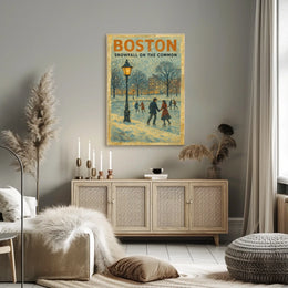 Boston Snowfall On The Common Poster