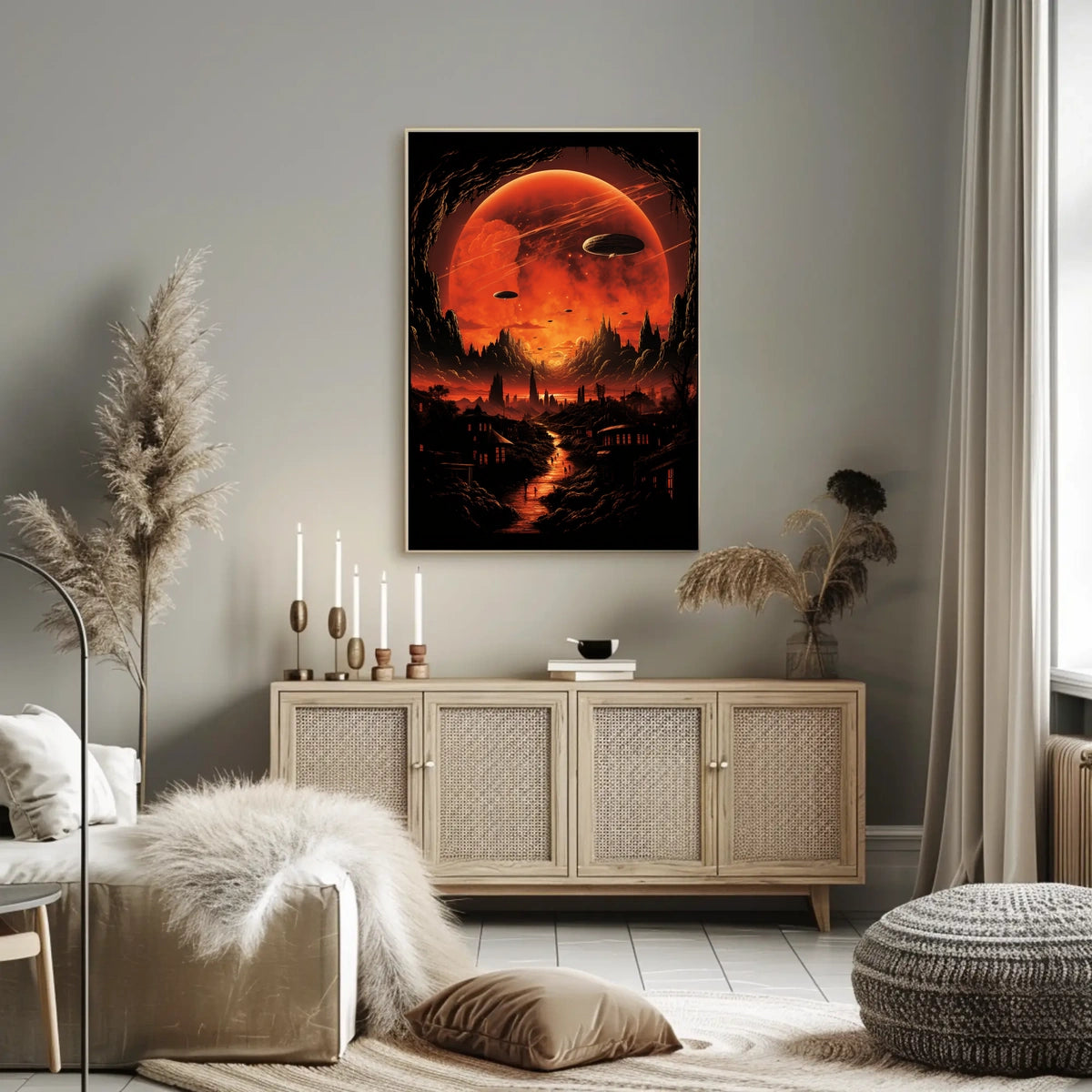 Alien Skies A Surreal Landscape Poster