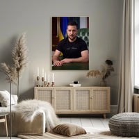 Stand With Ukraine Presidential Portrait – Volodymyr Zelenskyy Poster