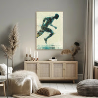 Majestic White Fox on Snowy Cliff Poster PosterGoat