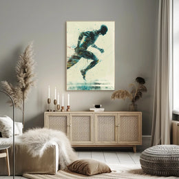 Majestic White Fox on Snowy Cliff Poster PosterGoat