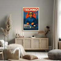 Techno Vibes Poster PosterGoat