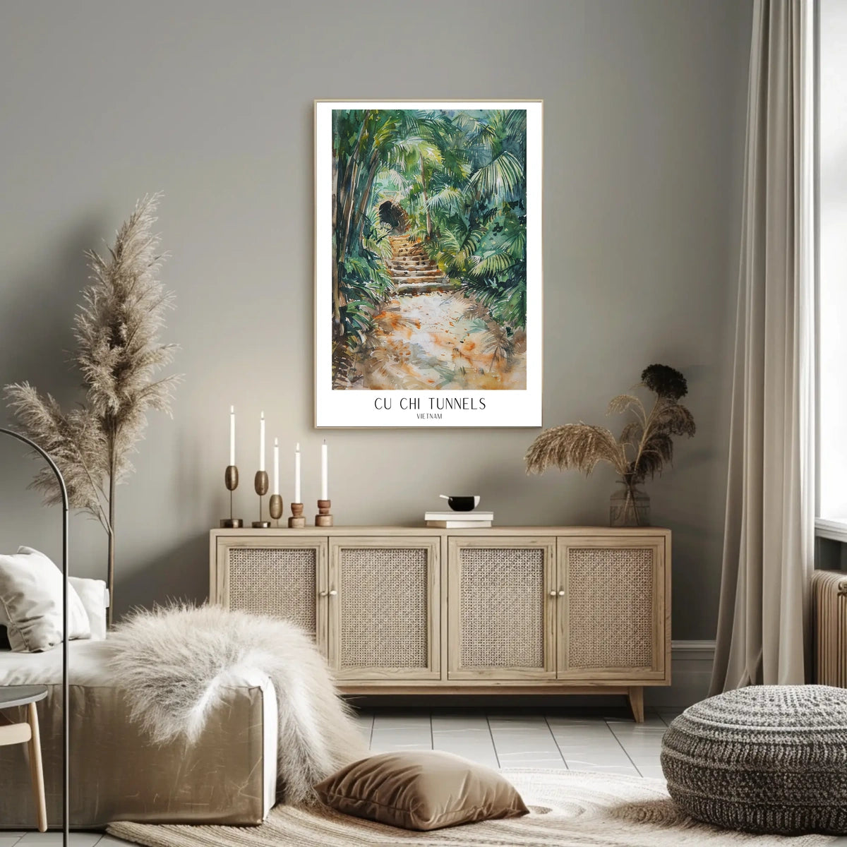 Cu Chi Tunnels Vietnam Poster