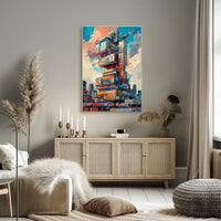 Modern SN Typography Art Poster