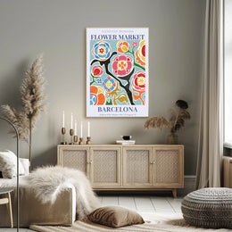 Flower Market in Barcelona Poster