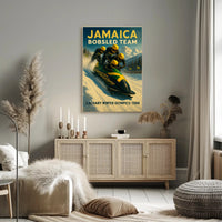 Jamaica Bobsled Team 1988 Winter Olympics Poster