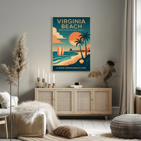 Virginia Beach Adventure and Serenity Travel Poster PosterGoat