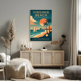 Virginia Beach Adventure and Serenity Travel Poster PosterGoat