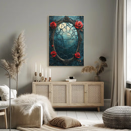 Victorian Gothic Mirror Art Print Poster
