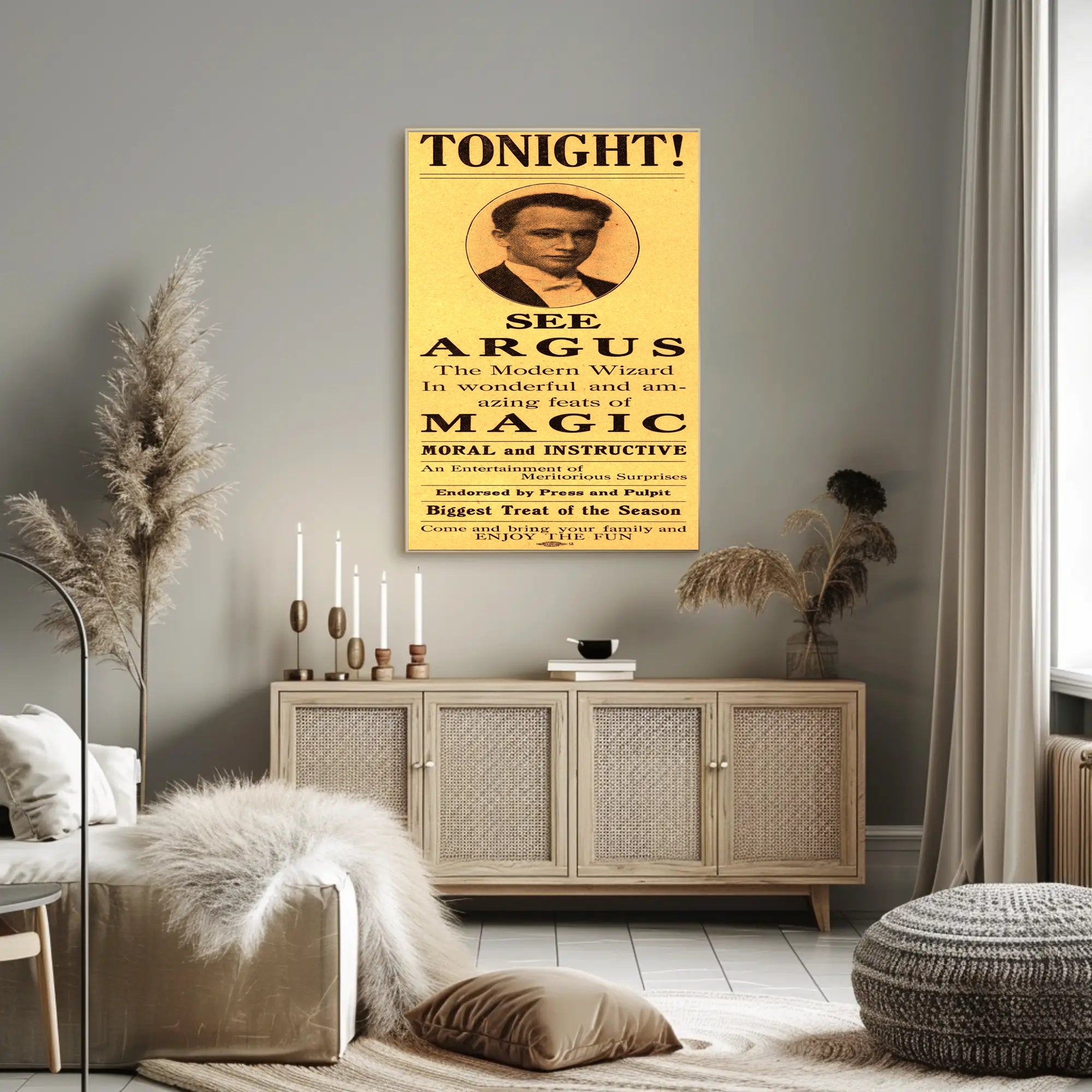 The Modern Wizard Magic Show Vintage Cultural Poster