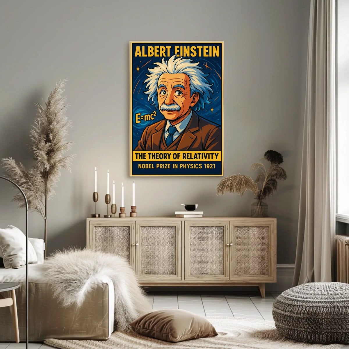 Einstein Relativity Cosmic Landscape Wanderlust Poster