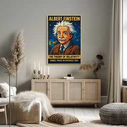 Einstein Relativity Cosmic Landscape Wanderlust Poster