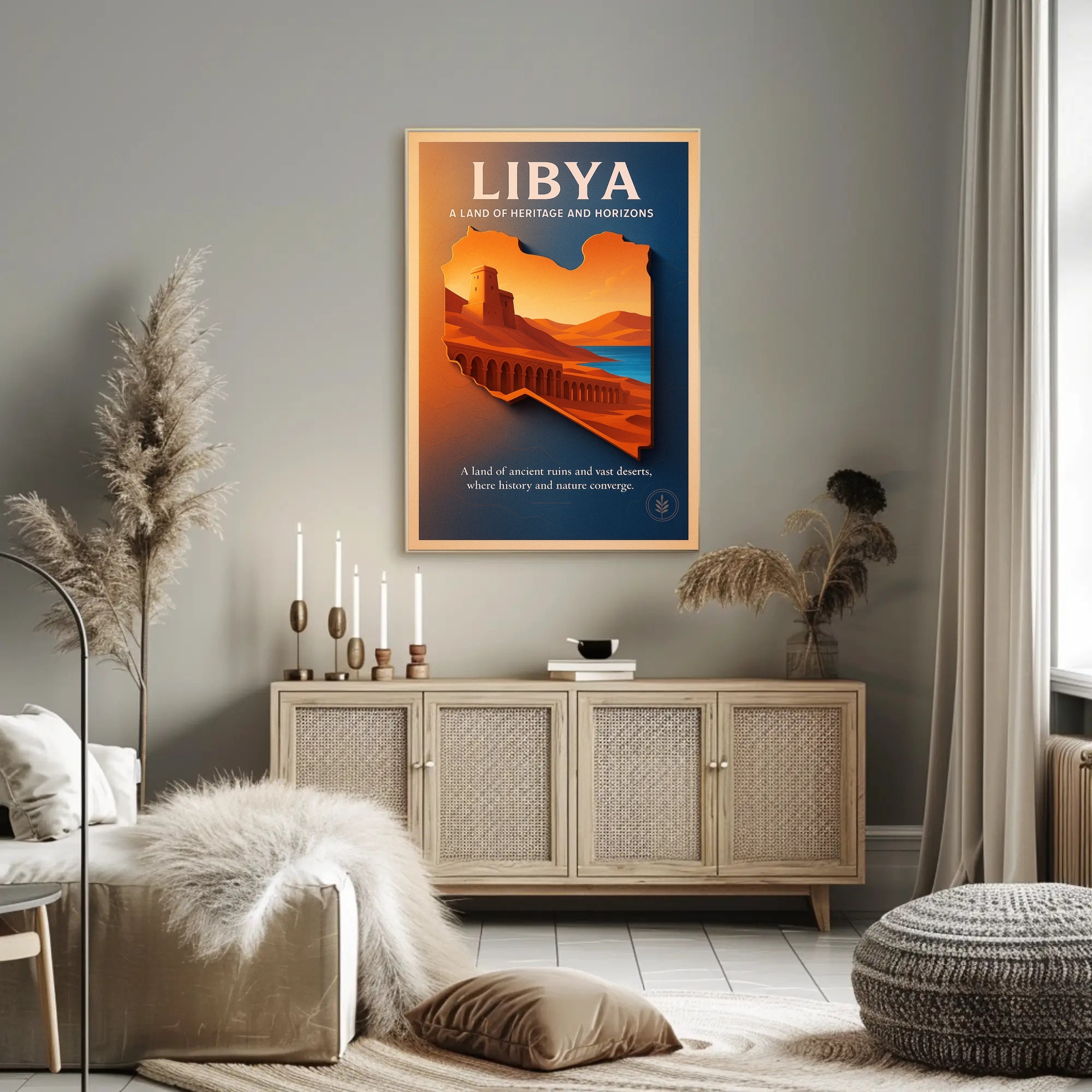 Libya A Land of Heritage and Horizons Poster PosterGoat