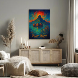Bora Bora Dreamscape: Vibrant Tropical Paradise Poster