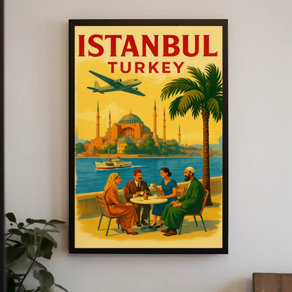 Istanbul Turkey Hagia Sophia Vintage Poster