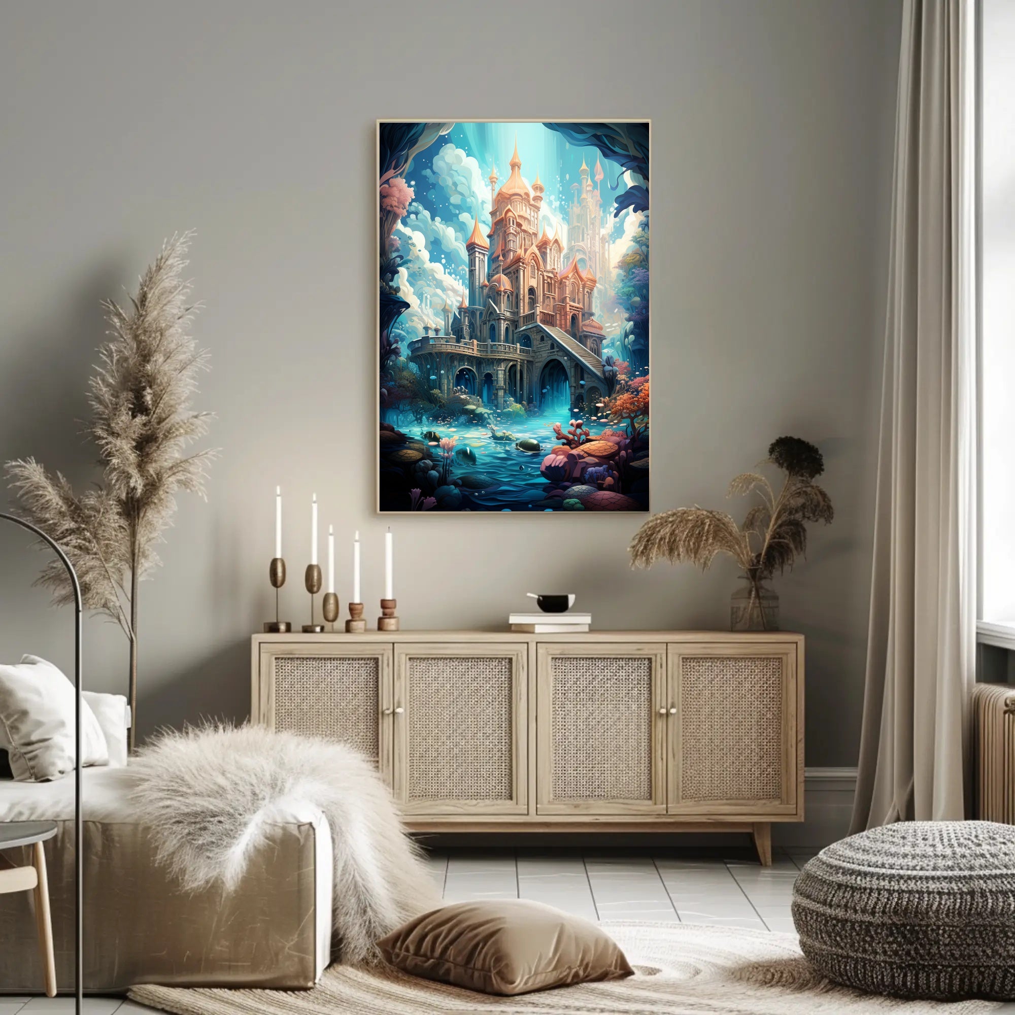 Enchanted Castle By The Sea Poster