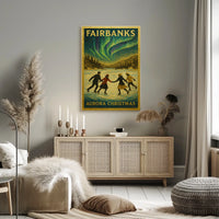 Fairbanks Aurora Christmas Poster