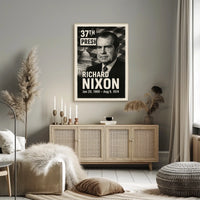 Richard Nixon 37th President of the United States Digital Montaje Poster